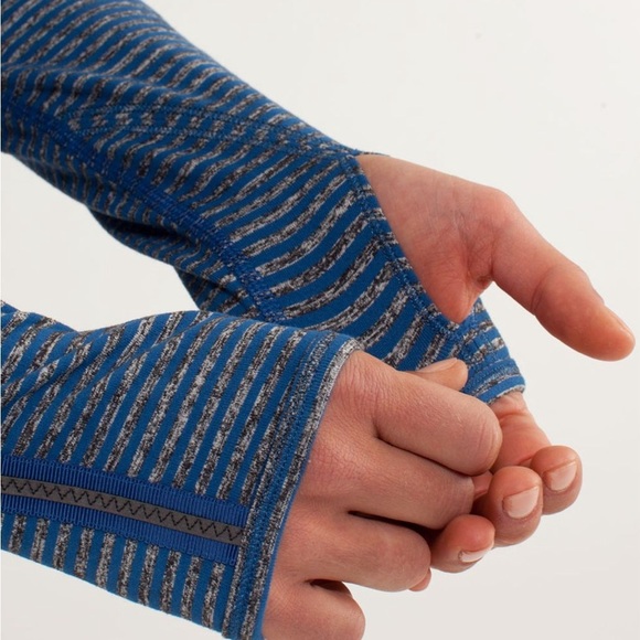 [4/6] Lululemon Run: Ice Queen Long Sleeve Slope Stripe Limitless Blue - Picture 3 of 12